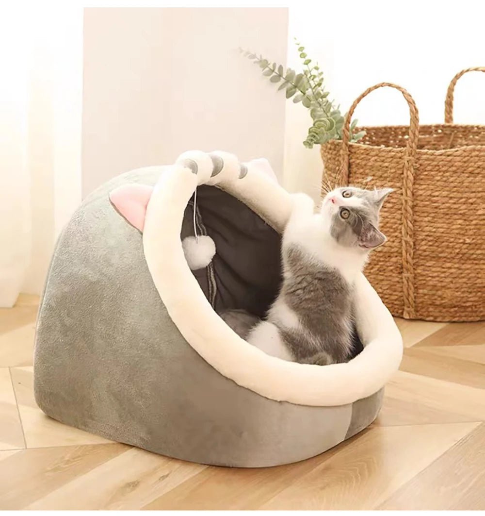 Cartoon Cozy Pet Cave Bed