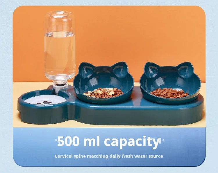 3-in-1 Tilted Pet Bowl