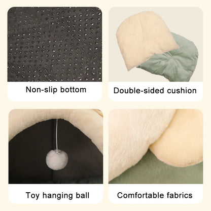 Cartoon Cozy Pet Cave Bed
