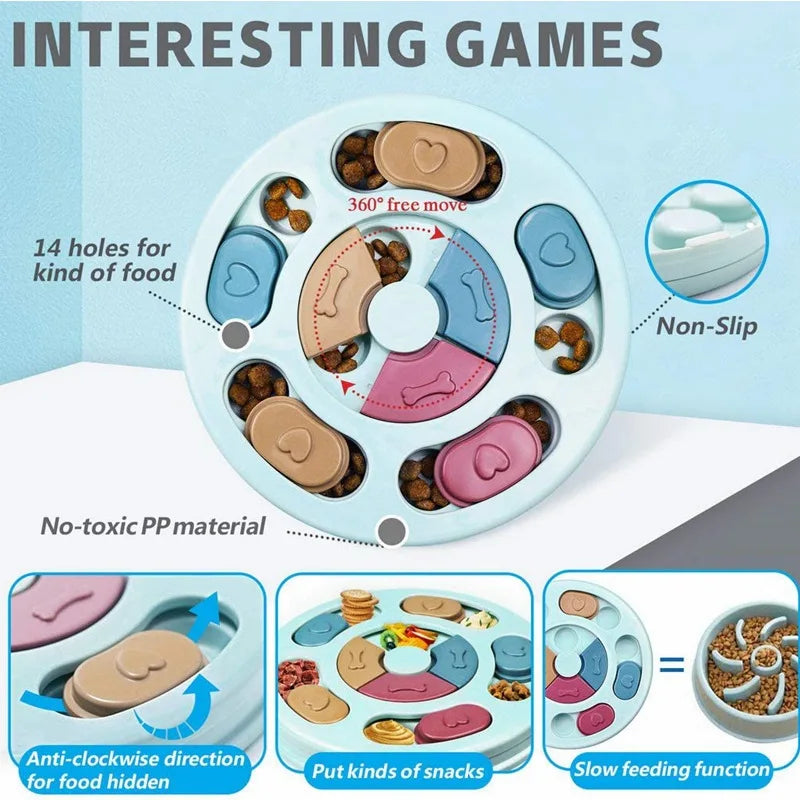 Interactive Slow Feed Puzzle Bowl
