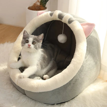 Cartoon Cozy Pet Cave Bed