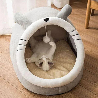 Cartoon Cozy Pet Cave Bed