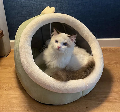 Cartoon Cozy Pet Cave Bed